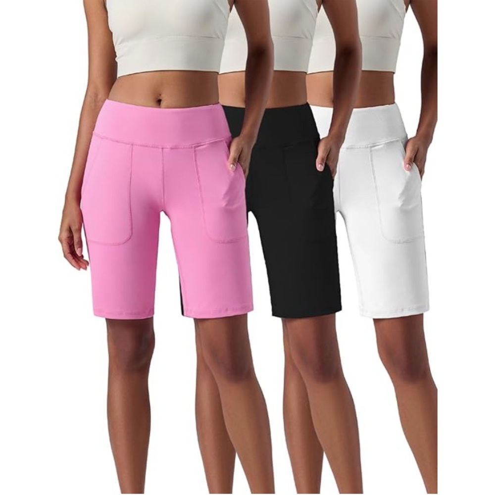 Liberty Pro 3 Pack Women's 10'' Bermuda Shorts Tummy Control